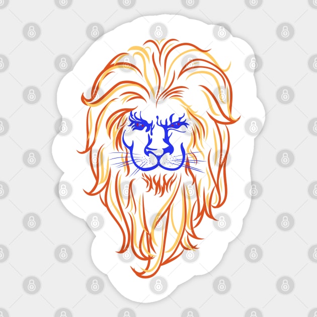 Fire Lion Sticker by BaliChili